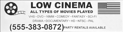 Low Cinema Banner